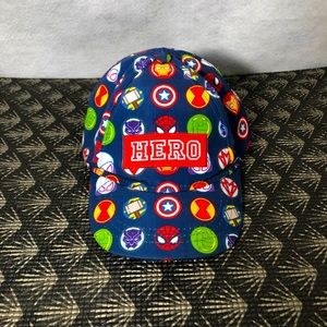 Marvel Super Heroes Kid's Cap / Hat  Blue with graphics  One Size Adjustable